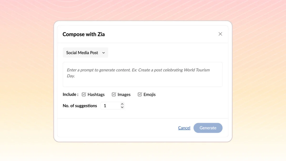 Zoho Social et Open AI