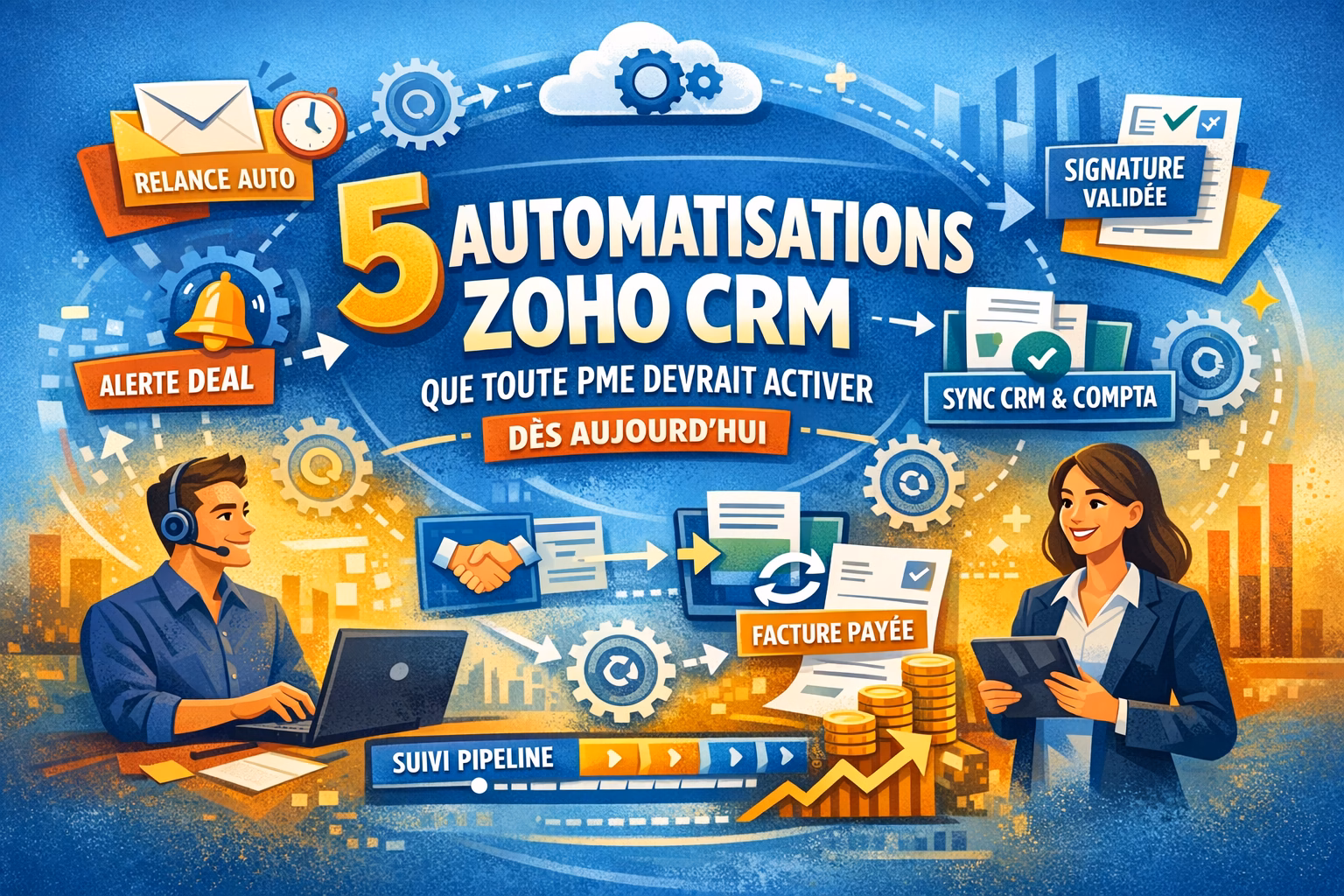 5 automatisations Zoho CRM que toute PME devrait activer dès aujourd&rsquo;hui